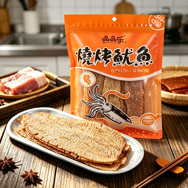 78g 바비큐 오징어 파쇄 오징어 바베큐 넓은 지역 말린 오징어 해산물 인스턴트 스낵 민남 전문 도매