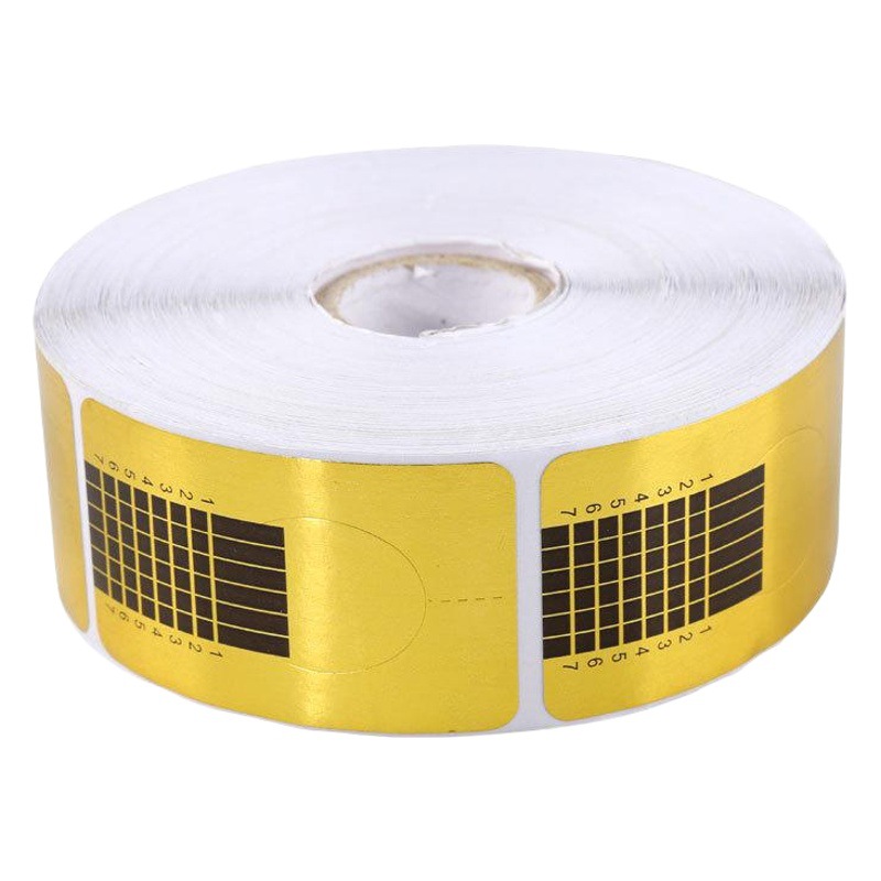 Titular de papel de uñas rectangular fototerapia uñas extensión de uñas de cristal titular de dedo dorado titular de uñas 500 piezas fototerapia pegamento dedo titular