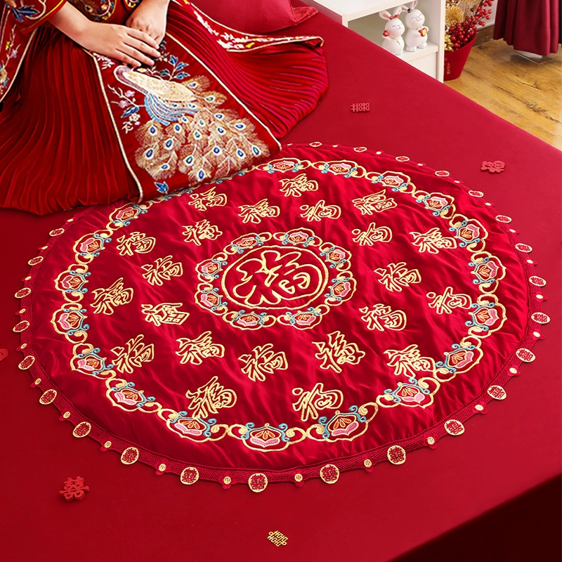 Коврик благословения на свадьбу, красный праздничный коврик с вышивкой, коврик благословения невесты, полный набор принадлежностей для подготовки к свадьбе для невесты.