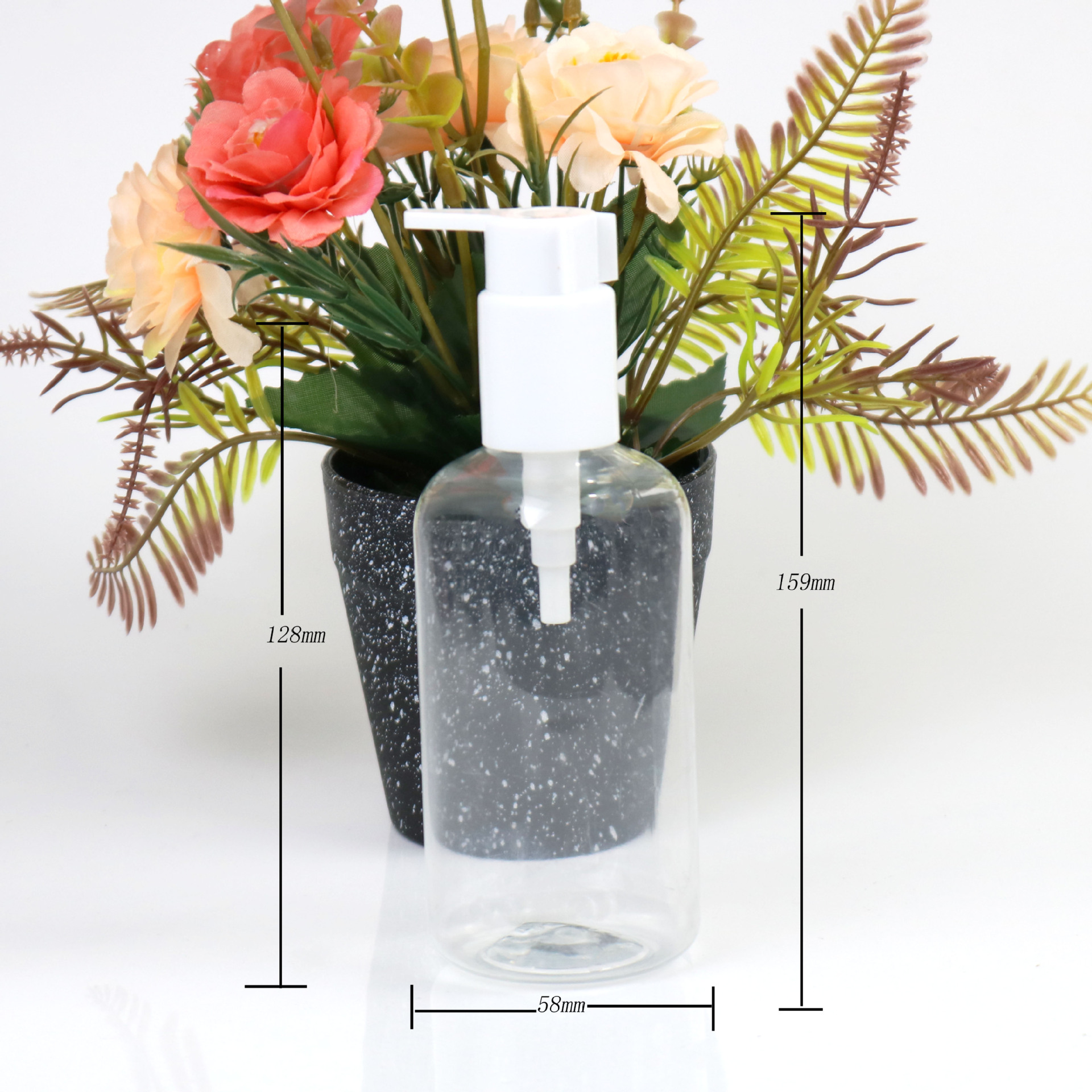 250ml圆肩矮胖瓶+大泵头4洗发水瓶