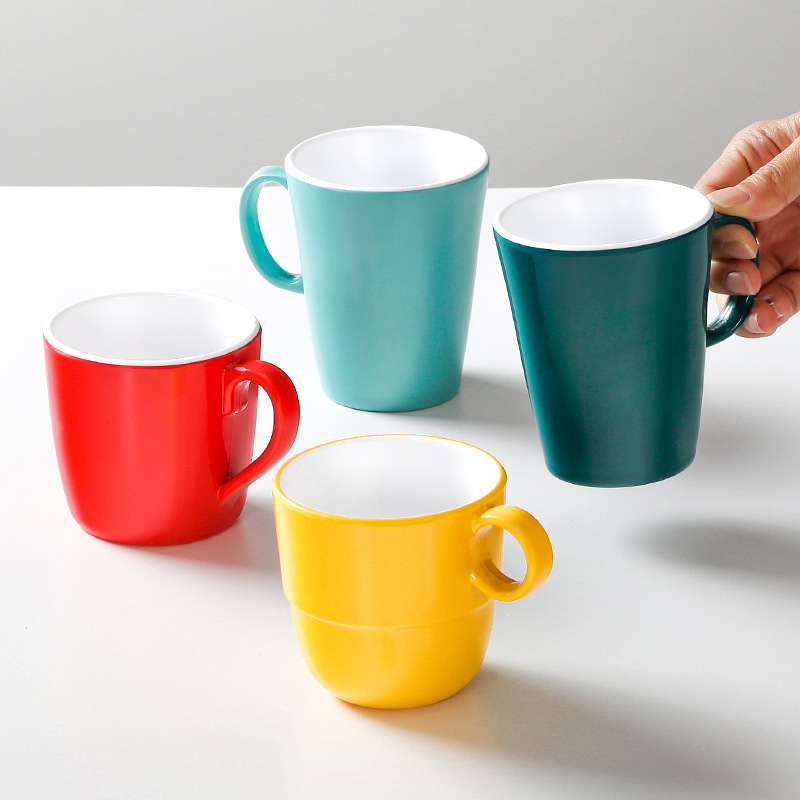 Melamina imitación porcelana vajilla taza comercial restaurante especial pequeña taza de té caliente olla imitación taza de porcelana con oído agua taza