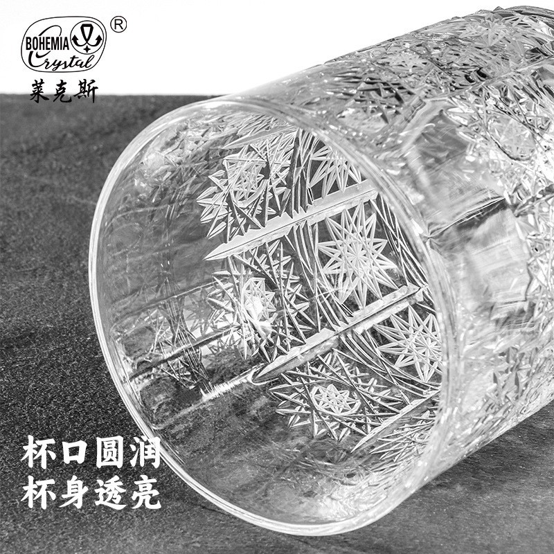 Caja de regalo de tazas de cristal de importación checa, tazas de whisky talladas a mano, regalos de negocios, regalos de regalo