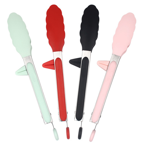 9-inch silicone food clip with stand, food clip, barbecue clip, steak clip, bread cake clip, pickle clip