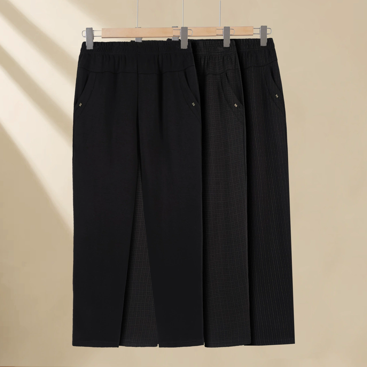 Мама прямые брюки Летние тонкие длинные брюки среднего и пожилого возраста женские брюки эластические высокие талии удобные дышащие штаны бабушки