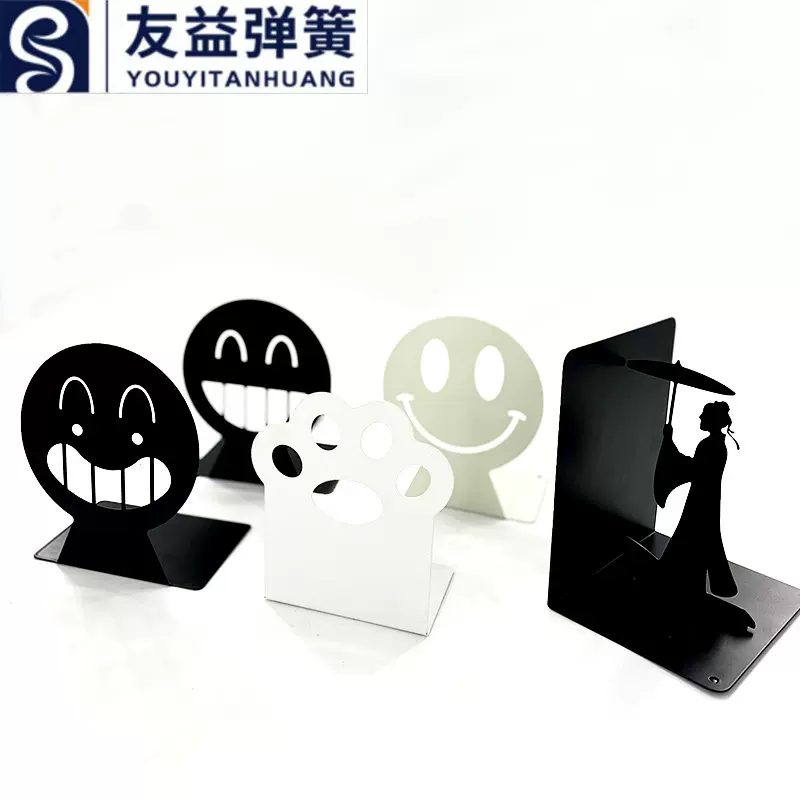 厂家供应书立架创意家居办公室桌面收纳学生书架个性铁艺卡通书夹