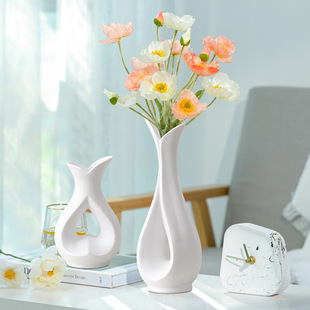 Plastic Unbreakable Vase, Simple Modern Home Living Room Dining Table Dried Flower Arrangement Ornament, Modern and Simple