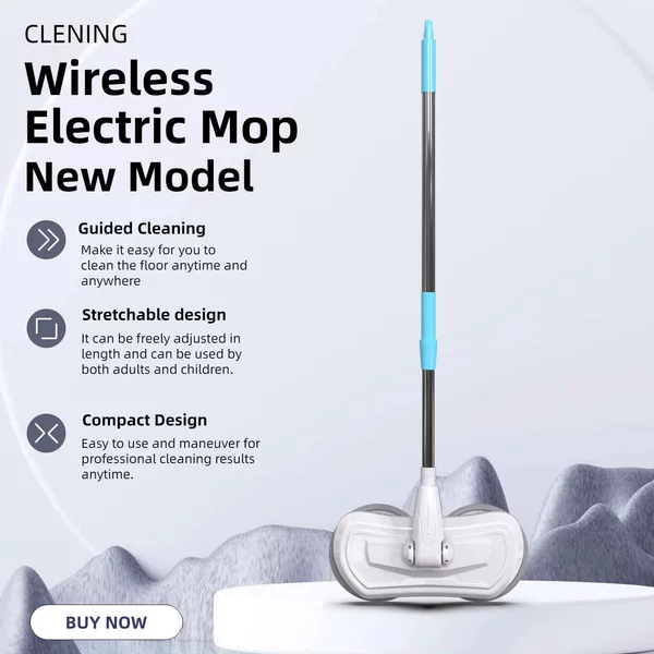 Cross-border wireless electric mop, cross-border sweeping and mopping all-in-one machine, fully automatic water-spraying mop, electric mop
