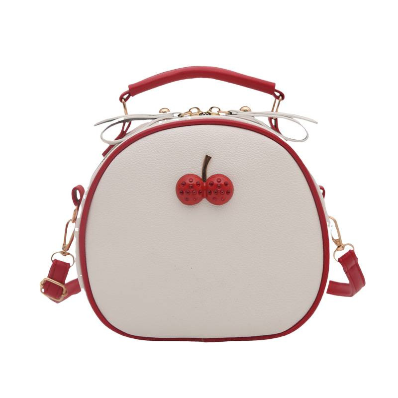 Cherry Colour Contrast Crossbody Phone Bag For Women_voghion.com