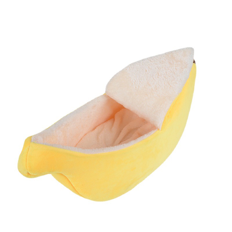 Fabricantes de suministro extraíble y lavable mascota nido perro estera transpirable perrera gato nido extraíble y lavable cama caliente esterilla Banana barco nido