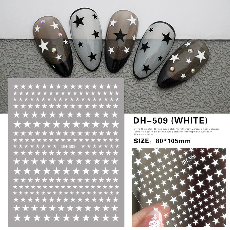 Redanco new 3D net red explosions diy pattern nail art stickers with adhesive nail decals wholesale DH-509