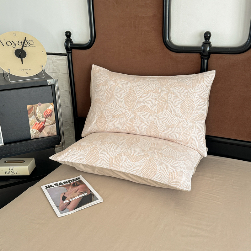 Funda de almohada de hilo de tres capas de algodón de nuevo estilo 2025, un par de mangas de forro simple de algodón de 48cm x 74cm