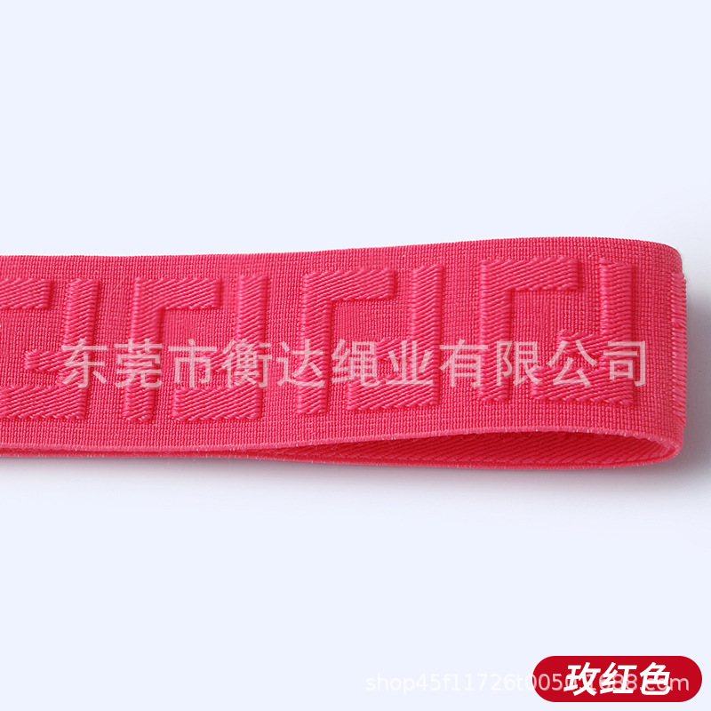 Inventario de 4cm computadora jacquard elástico poliéster letras inglesas artesanía de relieve calzoncillos cintura elástica de color