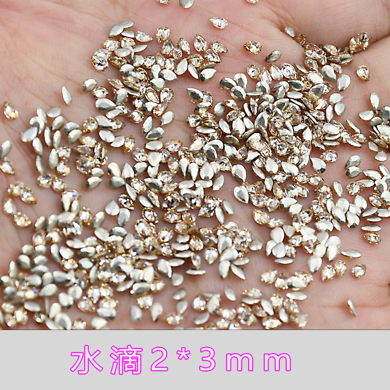 5A 샴페인 지르콘 워터 드롭 2*3mm--6*