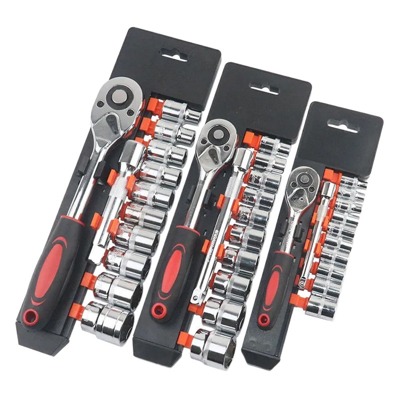 Juego de llaves de trinquete genuino juego completo de llaves rápidas juego de 12 piezas de 72 dientes Zhongfei 1/2 juego de llaves de tubo