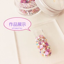 日本joujou同款美甲亮片素材上海美博会流行款指甲贴饰品美甲批发