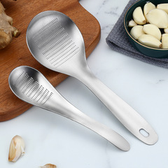 Cross-border 304 stainless steel grinder ginger grinder ginger rubbing spoon ginger milk ginger tea stirring spoon garlic wasabi machine