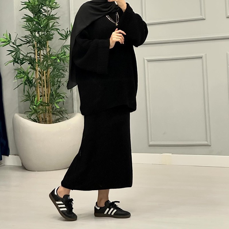欧米の国境を越えた対外貿易婦人服2025春の新型ワイドスリーブのゆるいセーターの半身のスカートのファッションのカジュアルなスーツ|undefined