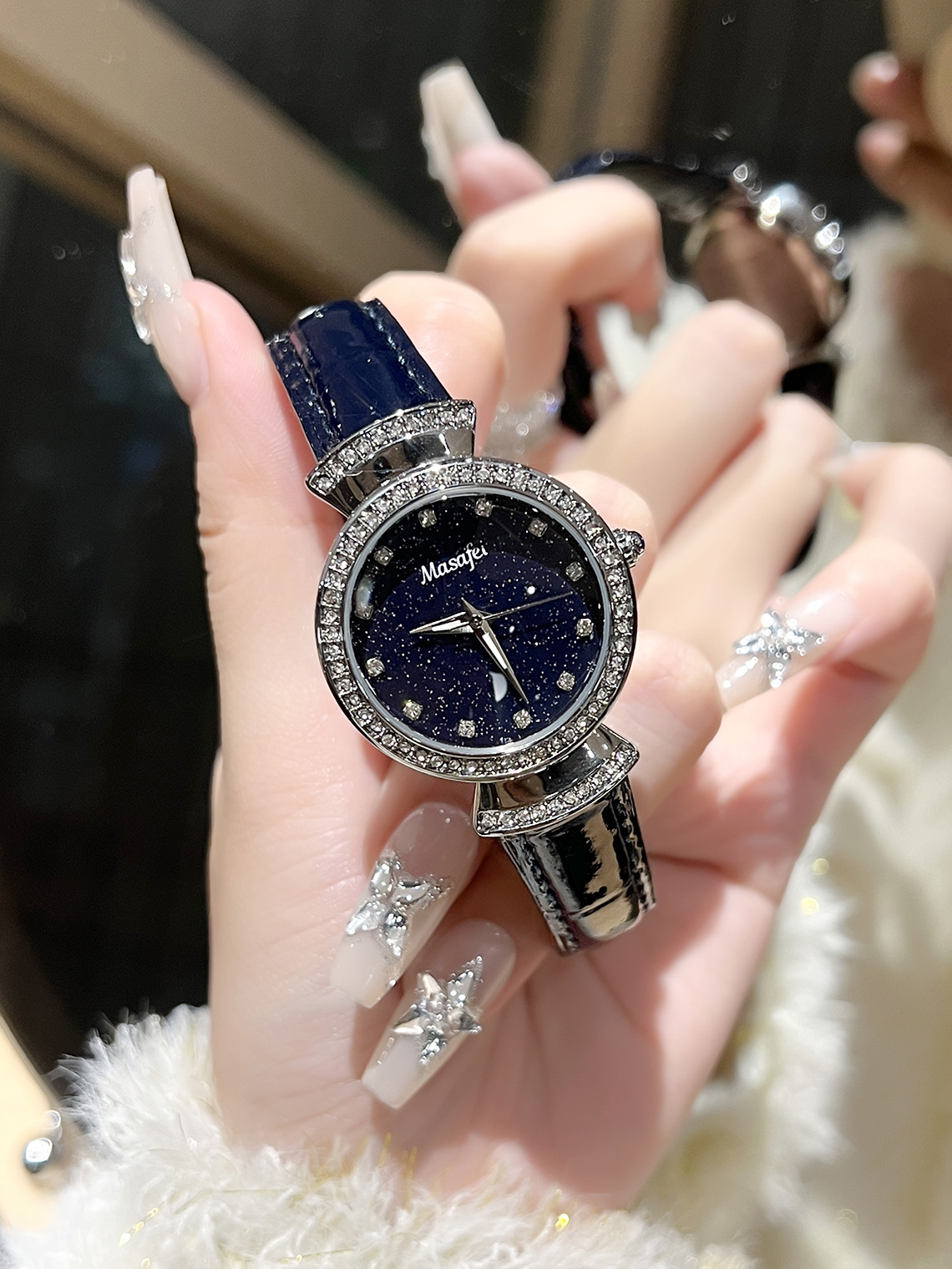 실버 쉘 블루 벨트