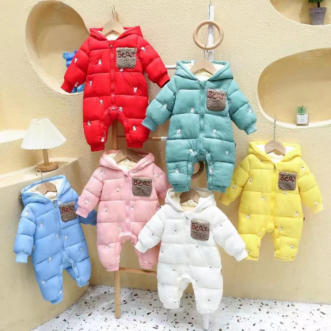 Nuevo algodón para niños ropa de escalada para bebés, niños, mujeres, bebés con camiseta de terciero gruesa y cálida comercio exterior transfronterizo