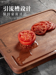 VHM7批發烏檀木菜板家用廚房防裂實木砧板廚房雙面切菜板整木案板