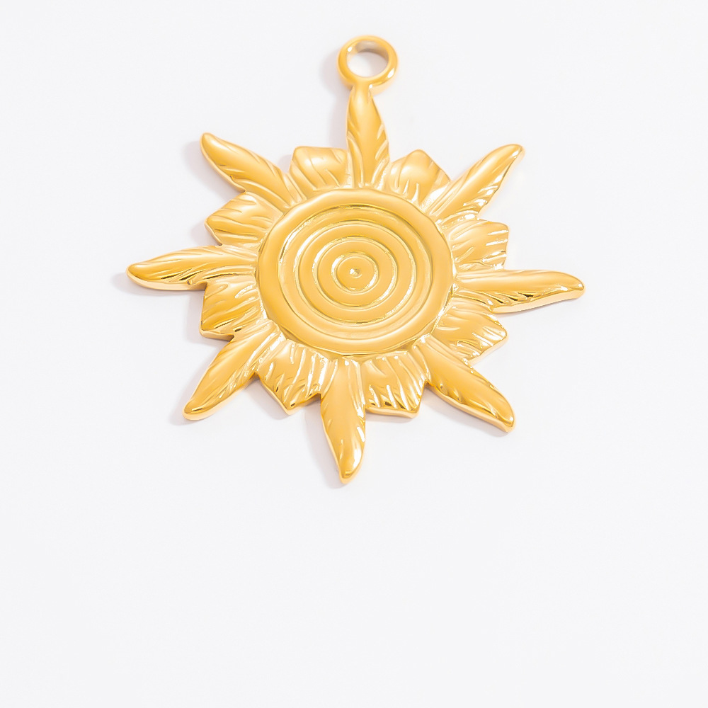 Starfish, Flower, Butterfly Pattern 1 Piece 304 Stainless Steel PVD Coated Real Gold Plated Starfish Flower Butterfly Pendant DIY Ornament Accessories