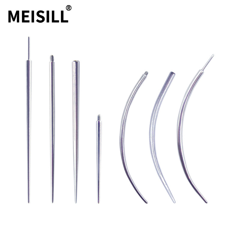Meier 316F stainless steel puncture guide rod titanium steel auxiliary puncture needle external tooth guide needle internal thread puncture ornaments Meier 316F stainless steel puncture guide rod titanium steel auxiliary puncture needle external tooth guide needle internal thread puncture ornaments