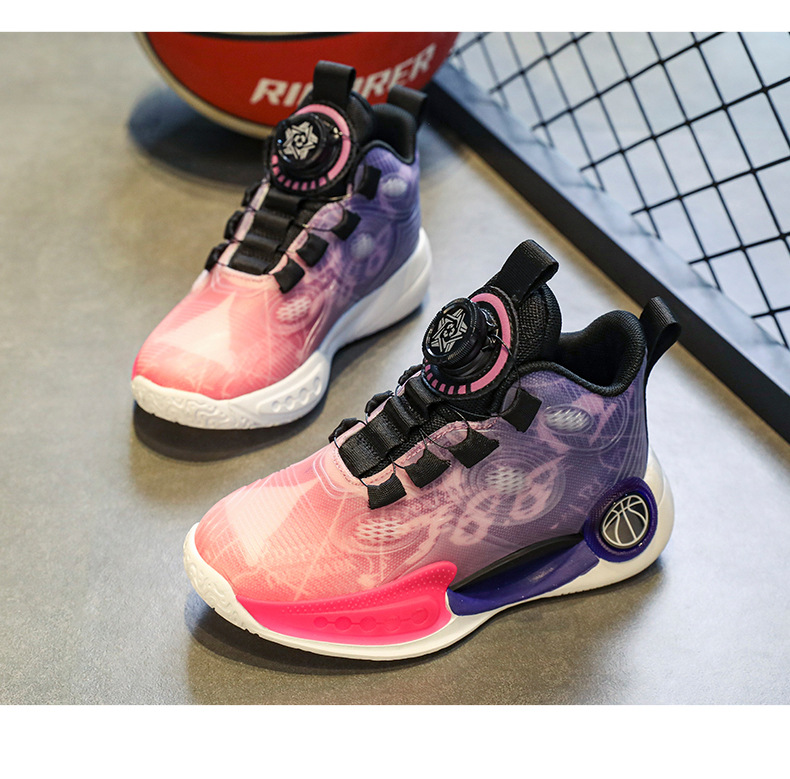 Sports 2023 Autumn/Winter New Nightlight Running for Boys Basketball Shoes with Large Children's_voghion.com