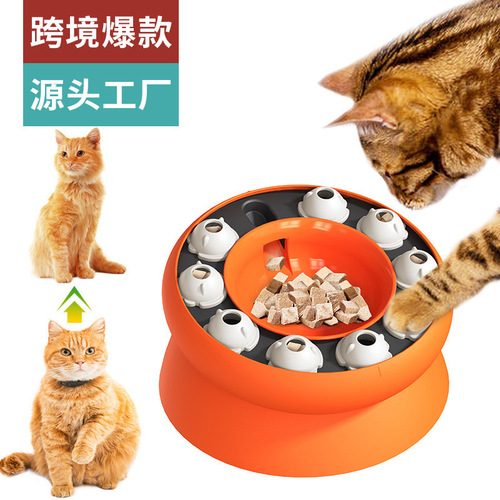 Cross-border pet supply maker’s new popular Amazon Slow Food Slow Food Cat Bowl educational cat toy