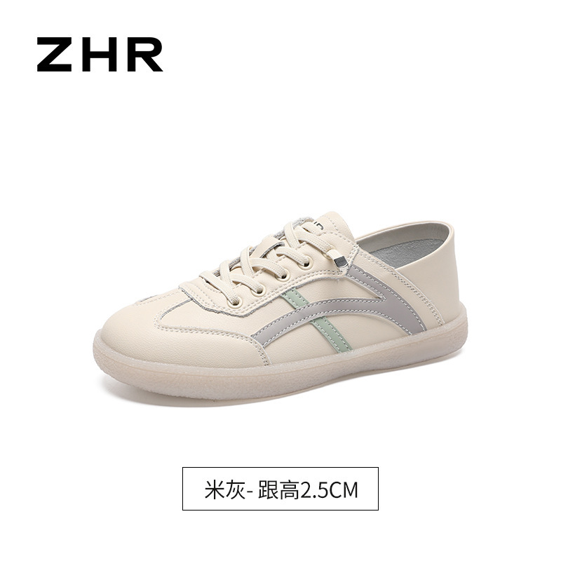 ZHR则则时尚撞色小白鞋2025夏季新款学生党百搭小白鞋泉州休闲鞋|undefined