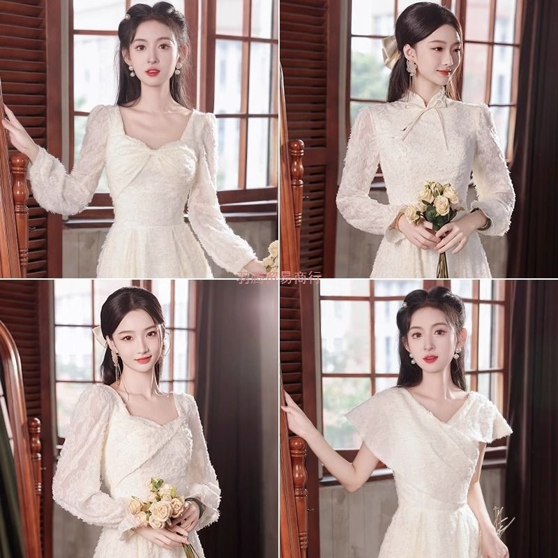 伴娘服2025新款姐妹团伴娘裙冬季仙气质伴娘晚礼服女高级感小众