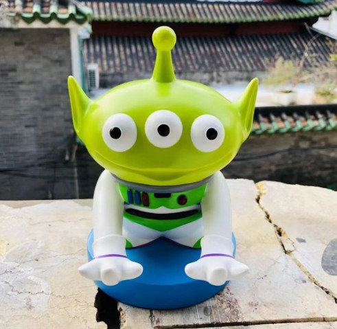 Soporte de teléfono móvil de árbol hombre de dibujos animados de escritorio veneno adornos de estudiantes adornos soporte de mango Fox negro