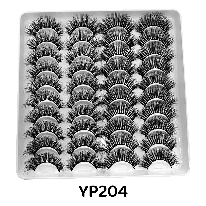 Dingsen pestañas postizas transfronterizas de múltiples capas de tres D estéreo 20 pares de pestañas cruzadas pestañas rizador