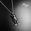 Necklace stainless steel, retro metal pendant hip-hop style, European style