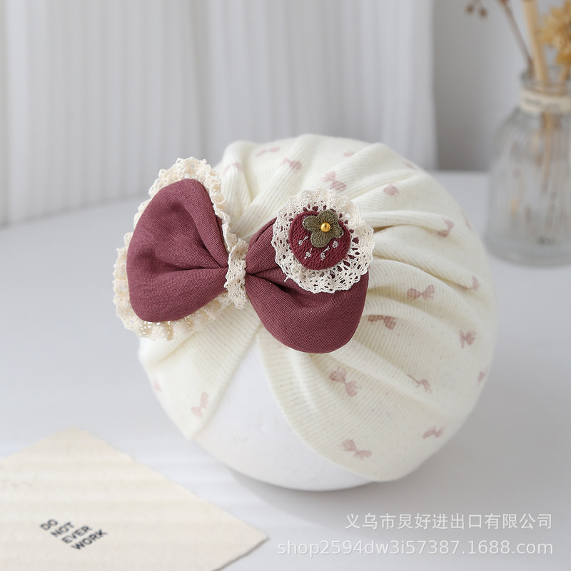 婴儿帽子春秋薄款印度帽男女宝宝可爱韩版胎帽新生儿护囟门帽睡帽|undefined