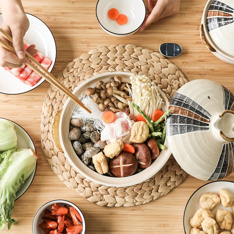 Кастрюля для риса Potcal, запекается без постороннего запаха, тушеный горшок, миска, суп, при высокой температуре, бытовой газовый газовый рожок