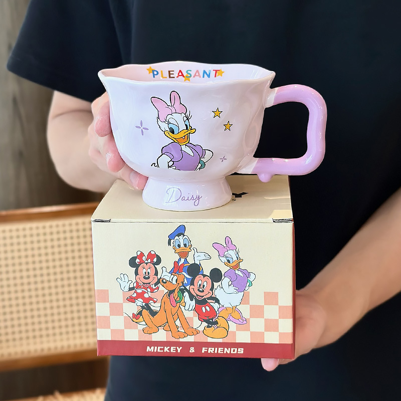 Mickey Mouse para niños tazas de agua casera tazas de desayuno de cerámica tazas lindas tazas de café de oficina dormitorio