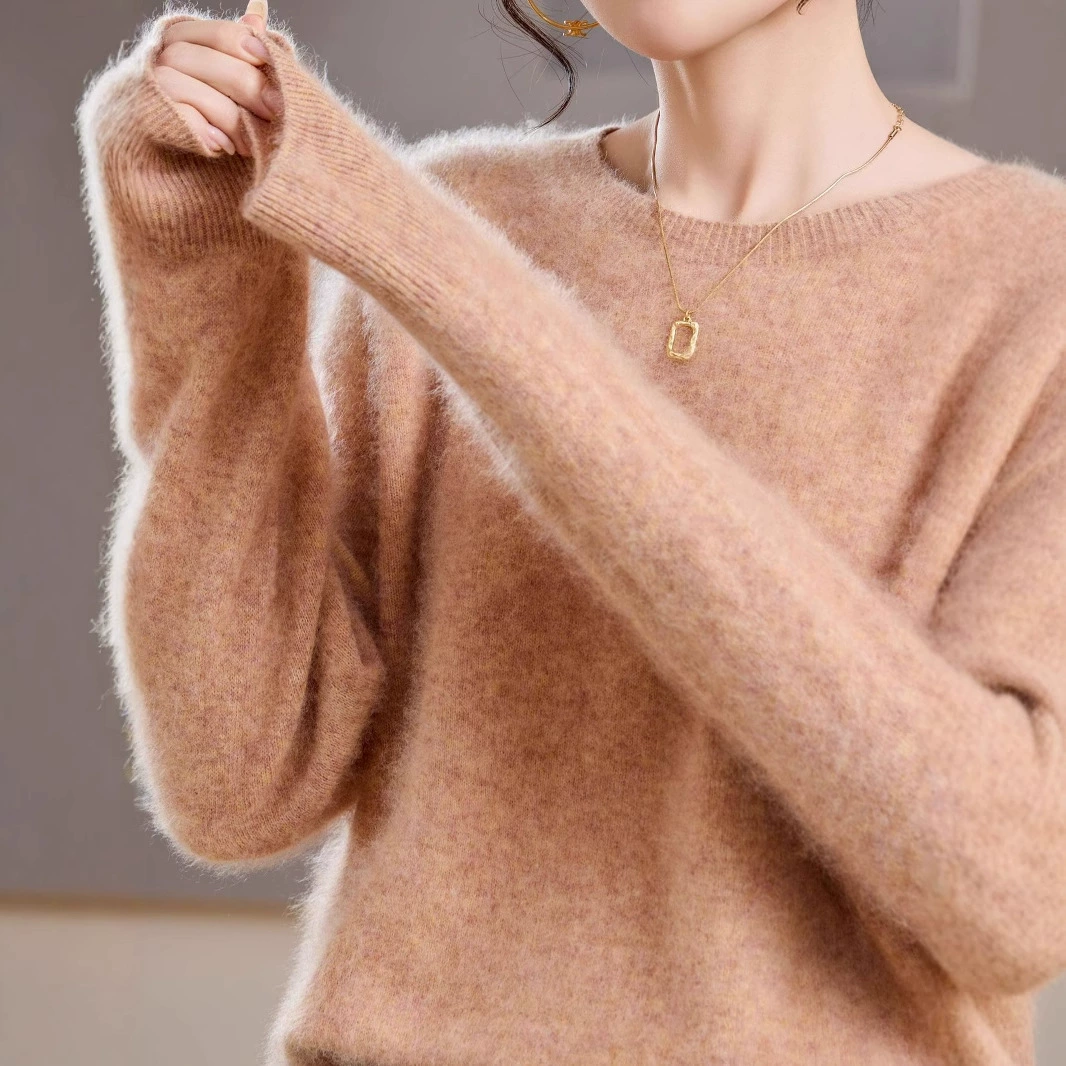 Кашемировый свитер из смесовой шерсти [Cashmere Wool Blend] от австралийского бренда J, вязаный, с начёсом, фабрика Putian, женский