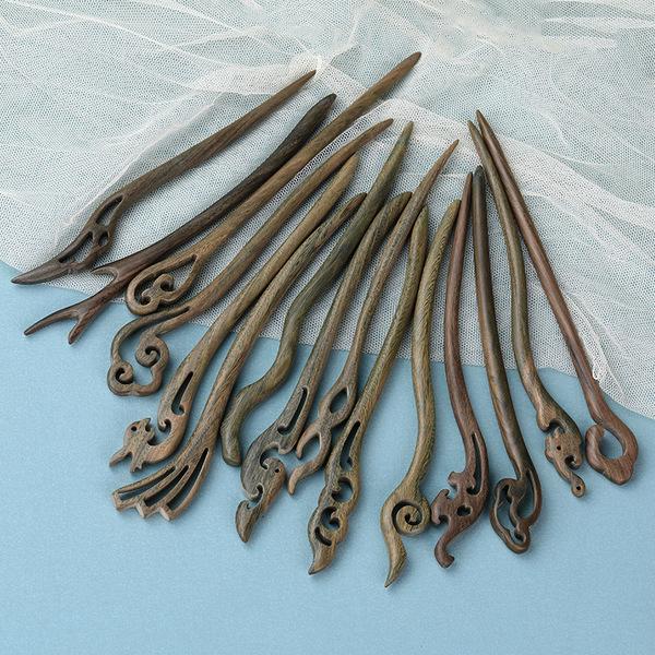 Chinese hairpin green sandalwood