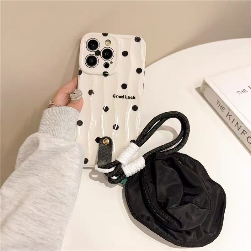 Punto de onda de nicho para iphone15 bolso diagonal 16ProMax funda para teléfono móvil 13 Apple 14P hombres y mujeres 16