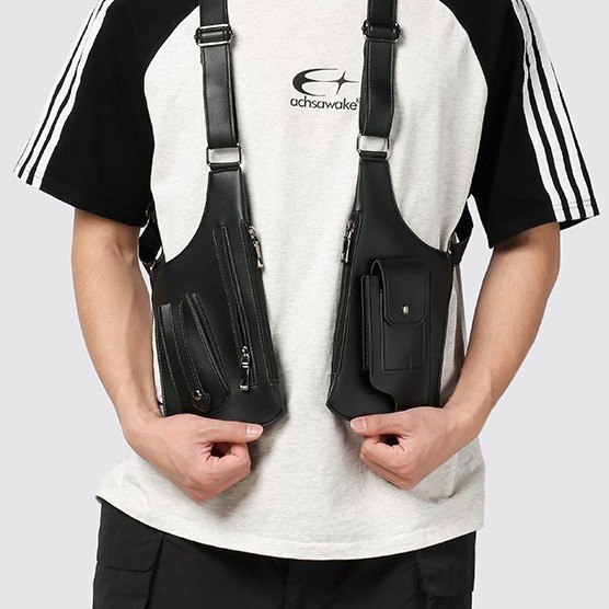 Retro Mens Backpack With Underarm Shoulder Strap For Travel_voghion.com
