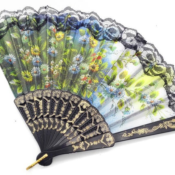 B1347 ventilador de corte español buen ventilador de encaje verano necesidades diarias Yiwu 2 yuanes tienda departamental venta al por mayor