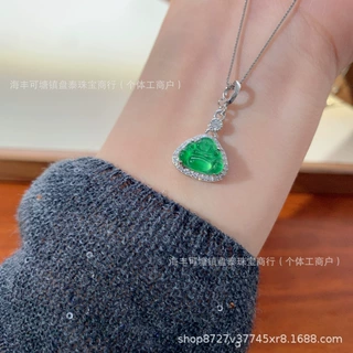 天然危料翡翠佛公吊坠龙牙扣多用款 通体S925银镶嵌 厂家批发