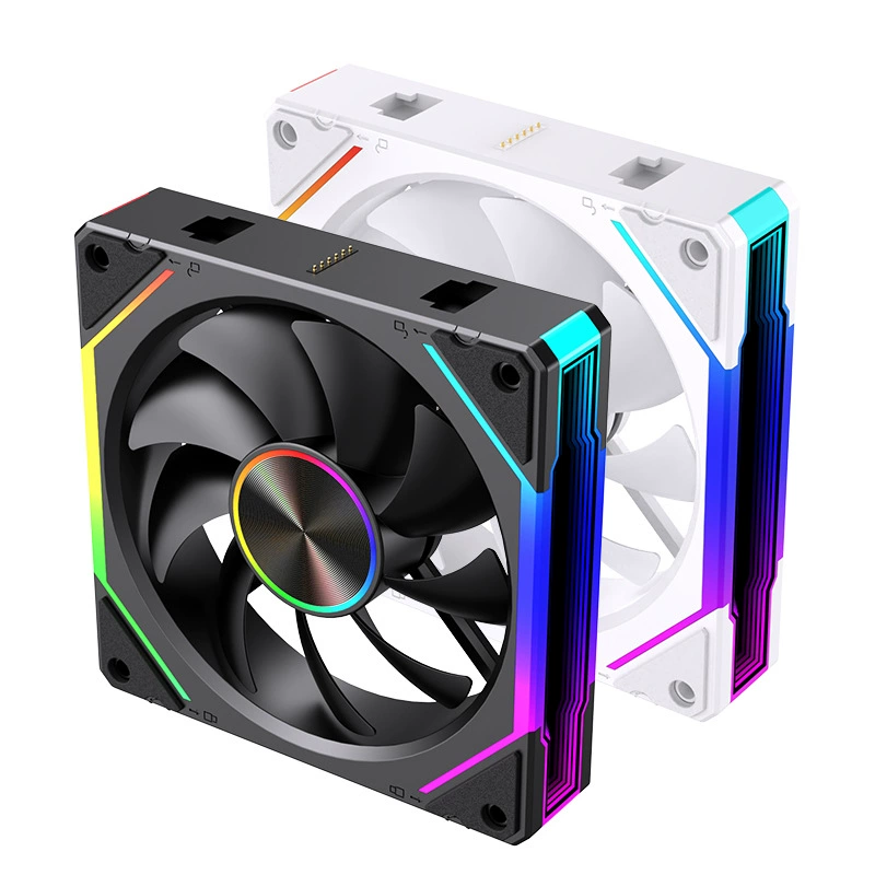 120 mm Prism wireless ARGB air fan (Prism), 5V 3‑pin controller, stackable magnetic design