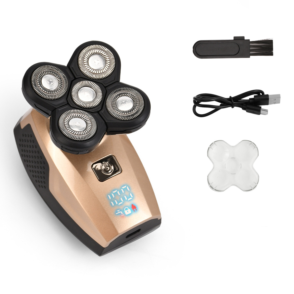 5287 pantalla digital dorada decoración sencilla