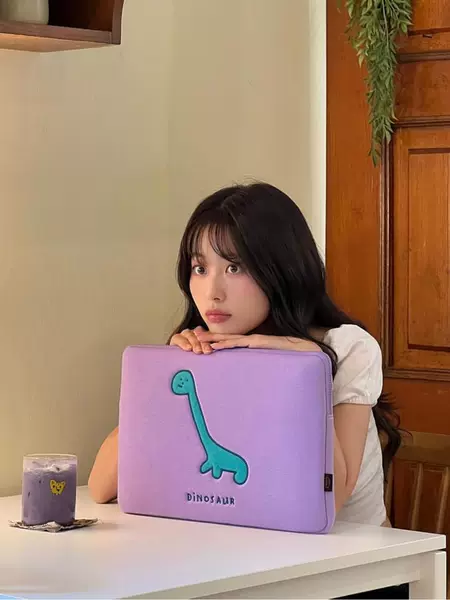 Foreign trade dinosaur Apple laptop bag Korea cute pro13 liner bag 15ins flat 11 inch Storage