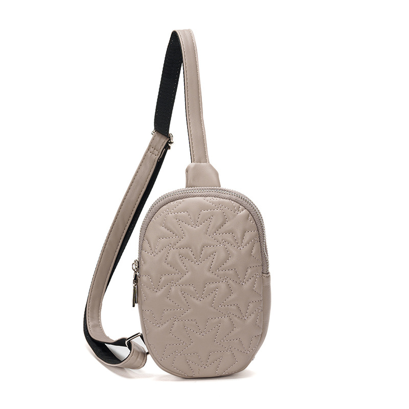 2024 nuevo tipo de nicho de lujo ligero ins estrella con bolso de pecho de cinco puntas bolso de mochila deportiva al aire libre bolso de mujer