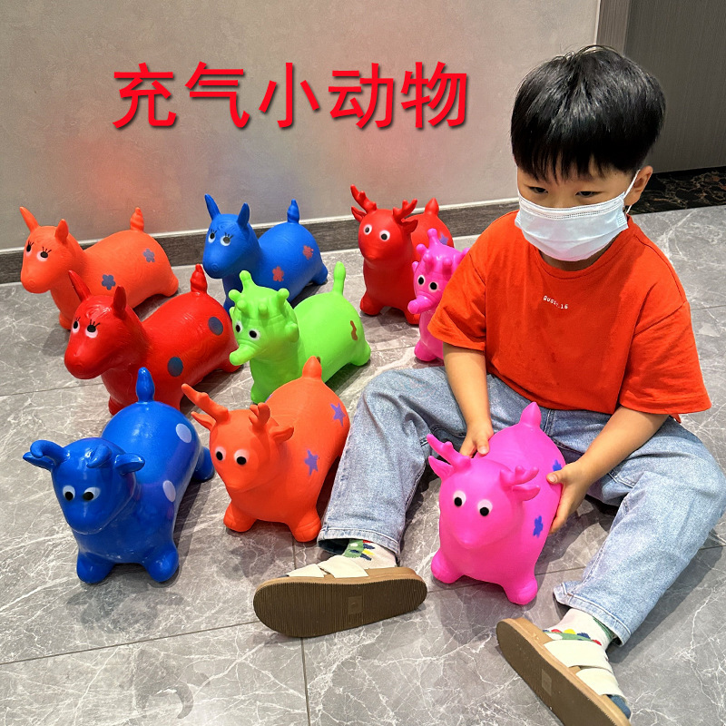 メーカー直販pvcトランペット跳馬跳鹿屋外ミニ空気入れシミュレーション動物玩具卸売り|undefined