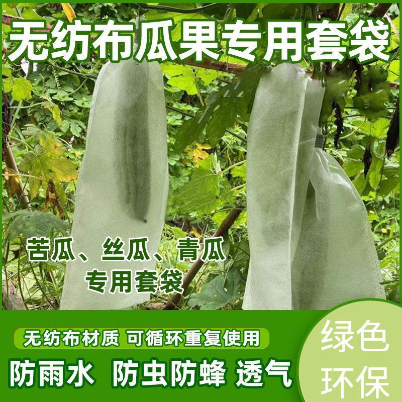 无纺布瓜果防虫套袋苦瓜丝瓜青瓜羊角密防针蜂透气网袋防鸟保护袋|undefined