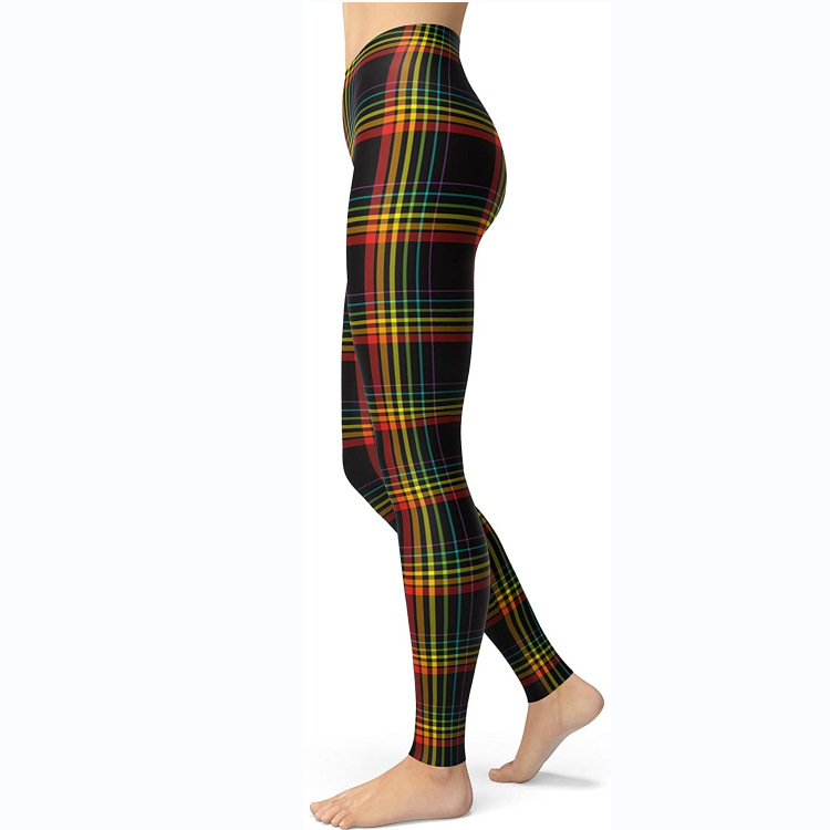 Abbigliamento da donna multicolore stampato slim fit fianchi sollevamento snellente grandi dimensioni corsa yoga fitness leggings_voghion.com