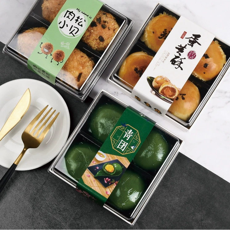 Коробка для упаковки зеленых пельменей Qingming, мясная нить, коробка с гребешком, коробка Snow Meiniang, коробка для хрустящих яичных желтков, коробка для сэндвичей для кондитерских суши